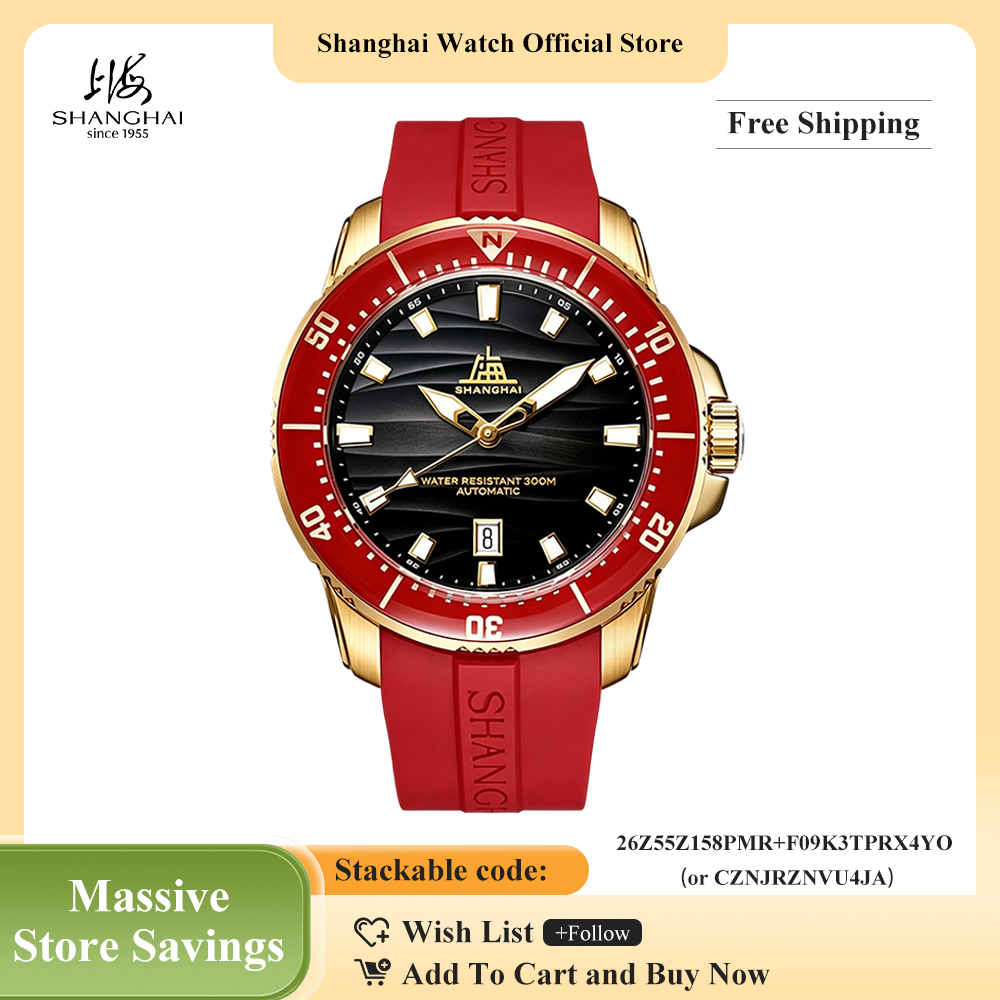 Luxury Watch Store - Relógio masculino SHANGHAI, modelo de mergulho,