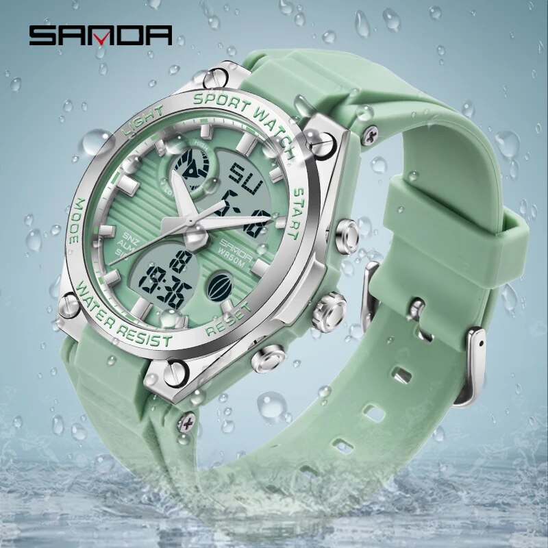 Perpetual Calendar Watch - Sanda marca g estilo led relógio