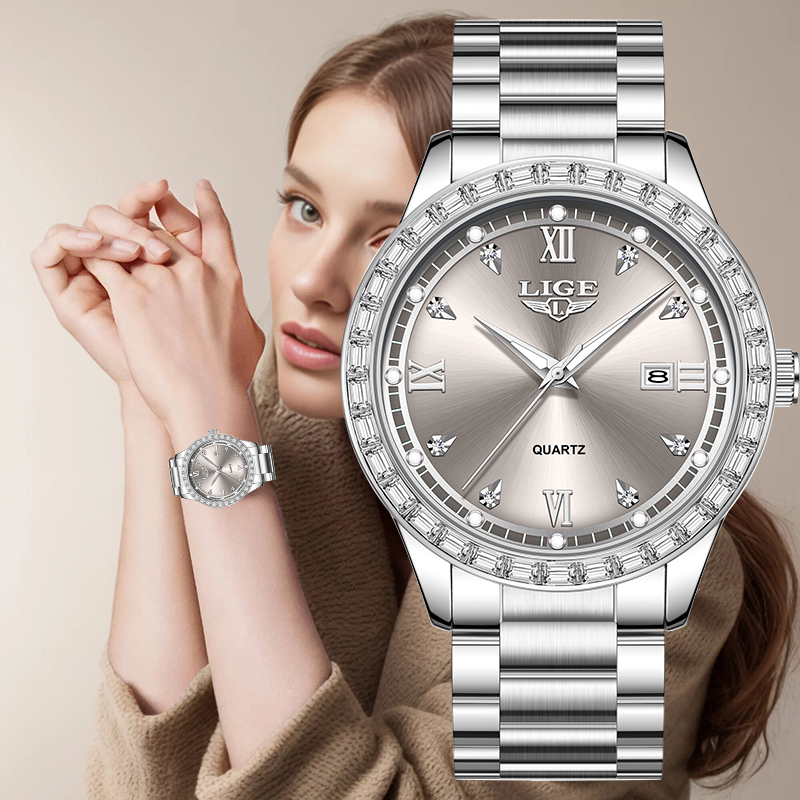 Luxury Watch Life - Relógio de Pulso LIGE Quartz 2026