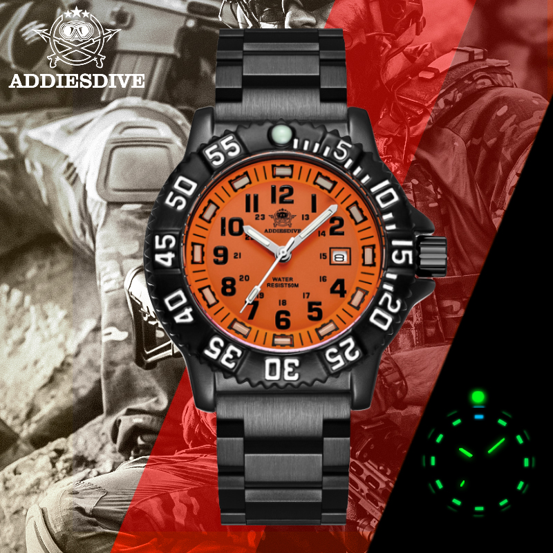 Luxury Watch Store - ADDIES-Relógio Luminoso Militar Masculino, Relógios de