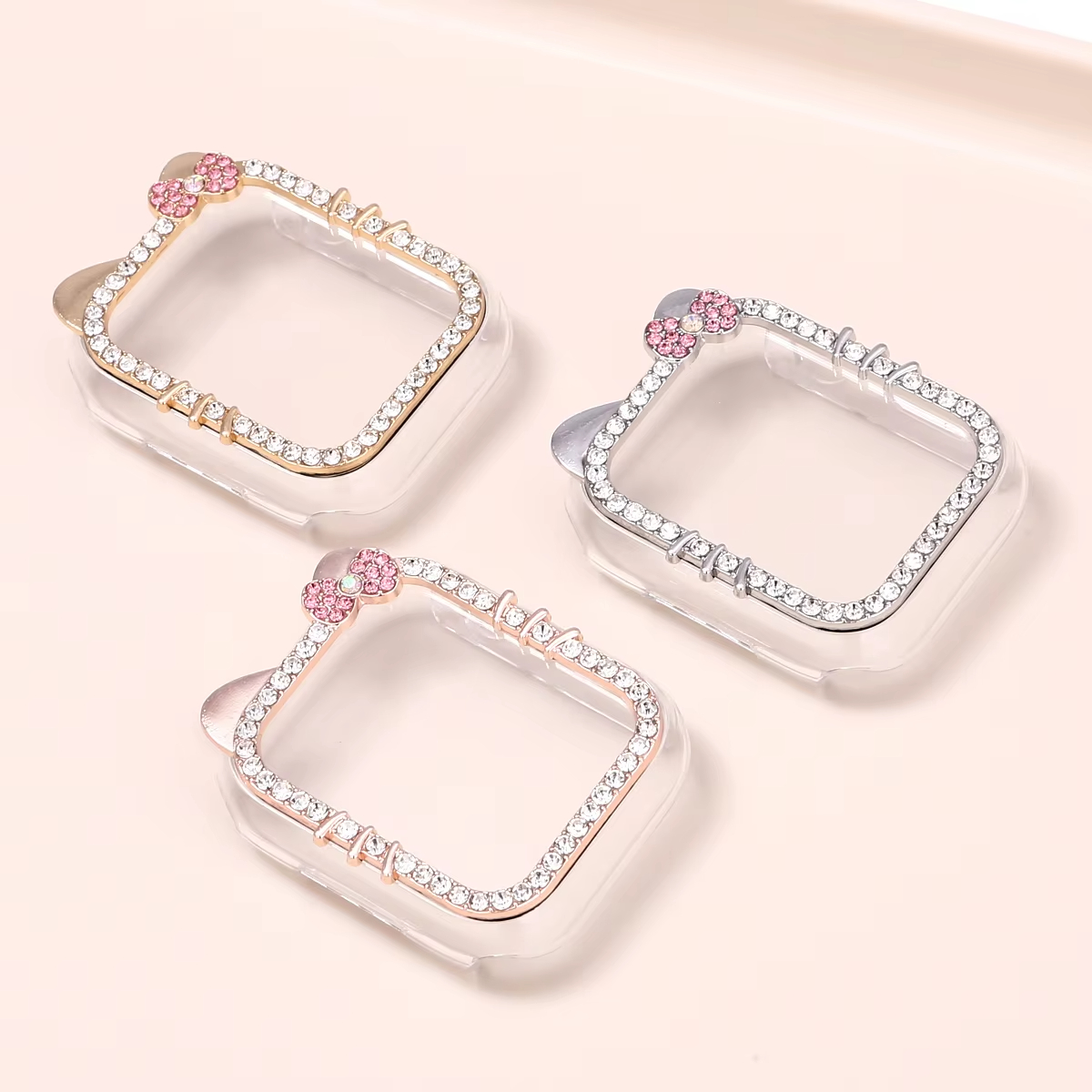 Luxury Watch Protection Film - Luxo bonito gatinho gato diamante caso