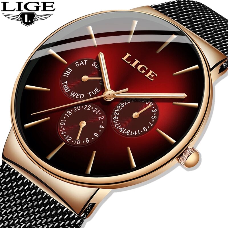 Luxury Watch Low Price - Novo LIGE Moda Mens Relógios Top