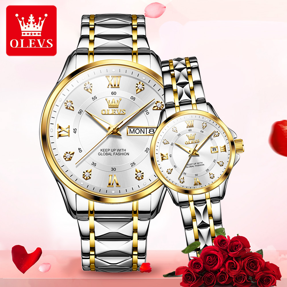 Olevs 2906 casal relógio origi - Luxury Watch Life avaliação e preço