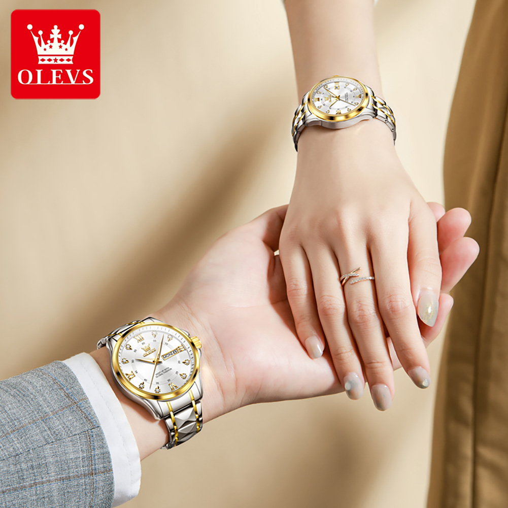 Olevs 2906 casal relógio origi - Luxury Watch Life avaliação e preço