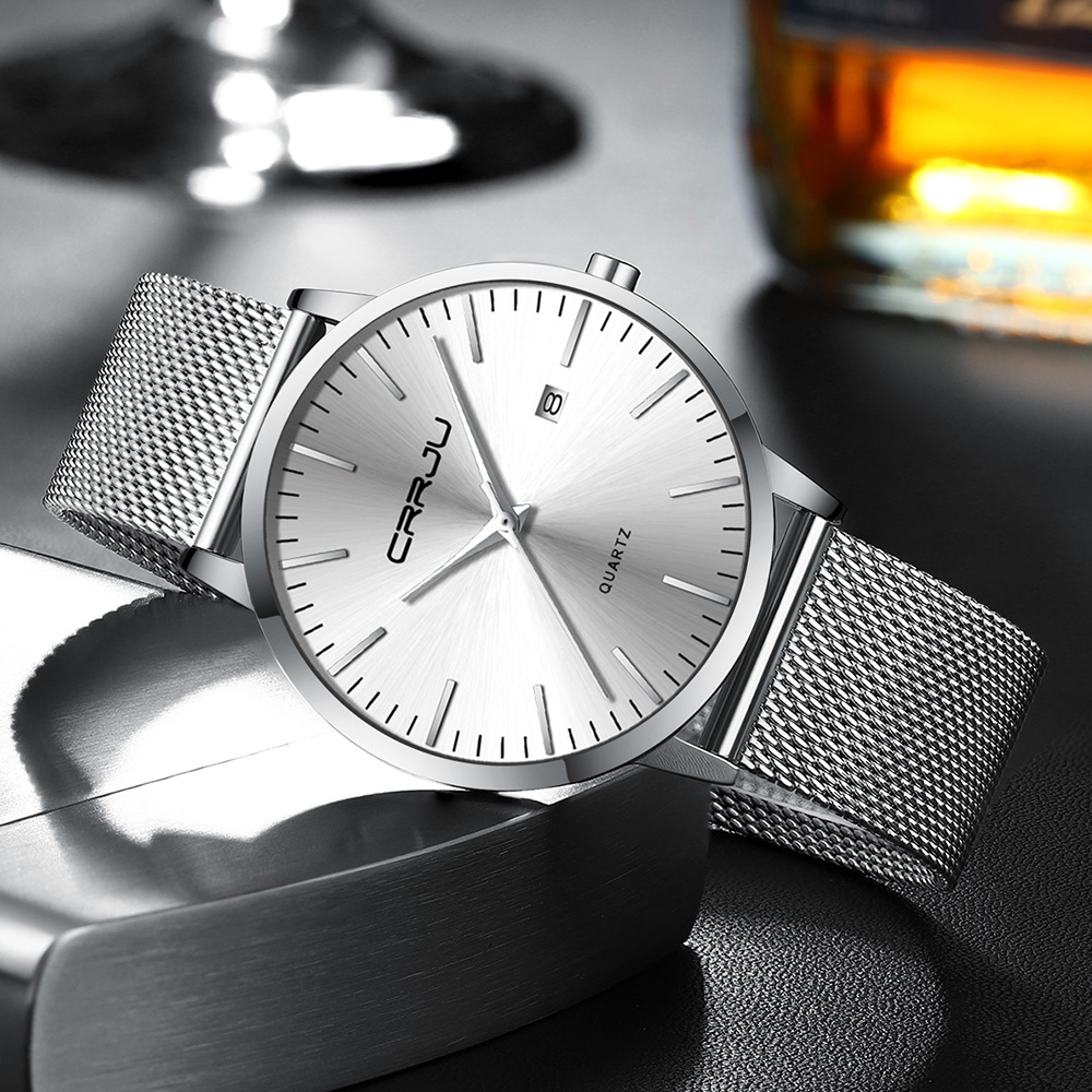 Crrju nova moda masculina reló - Luxury Watch Low Price avaliação e preço