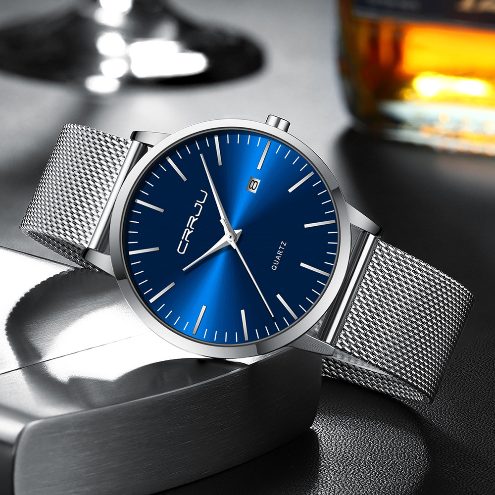 Crrju nova moda masculina reló - Luxury Watch Low Price avaliação e preço