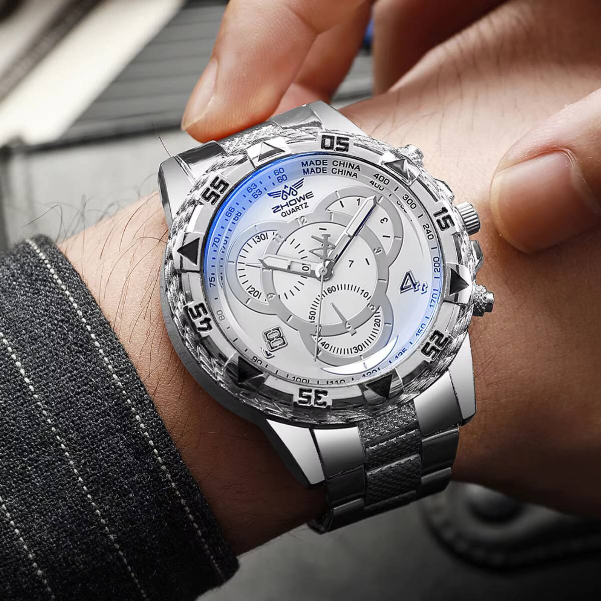 Relógio de quartzo de aço inox - Luxury Watch Under 20000 avaliação e preço