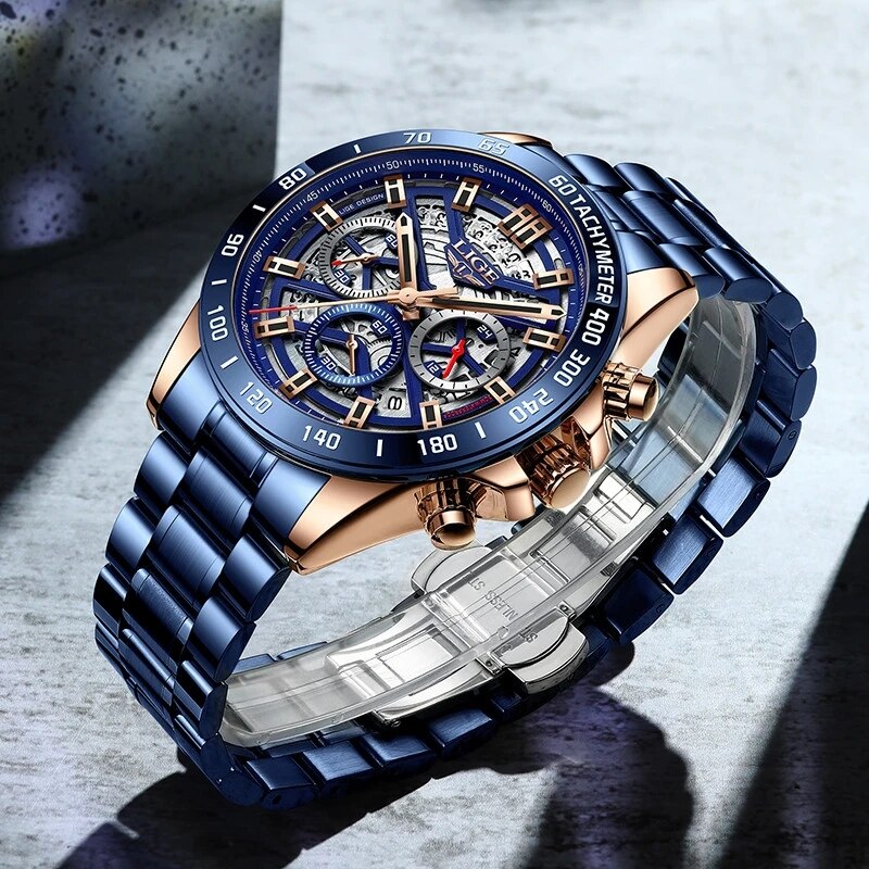LIGE-Relógio de pulso de quart - Luxury Watch Low Price avaliação e preço