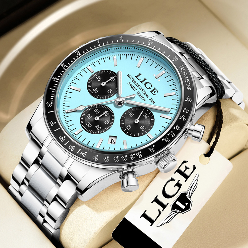 Relógio Masculino de Luxo LIGE - Luxury Watch Low Price avaliação e preço