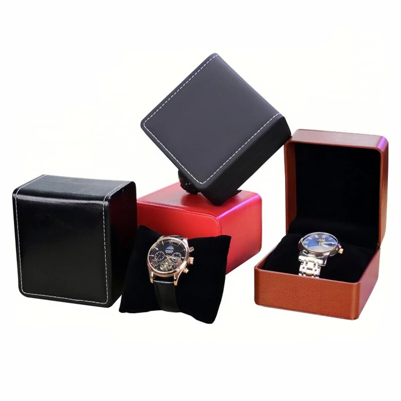 Caso de relógio de luxo couro  - Luxury Watch Stand avaliação e preço
