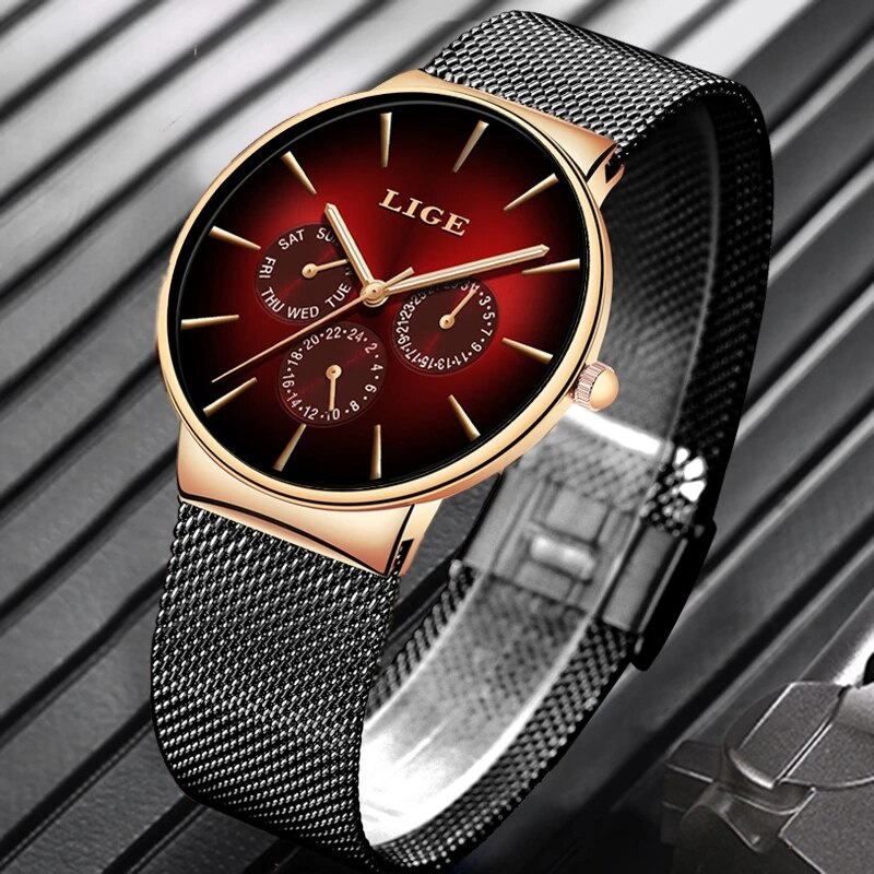 Novo LIGE Moda Mens Relógios T - Luxury Watch Low Price avaliação e preço