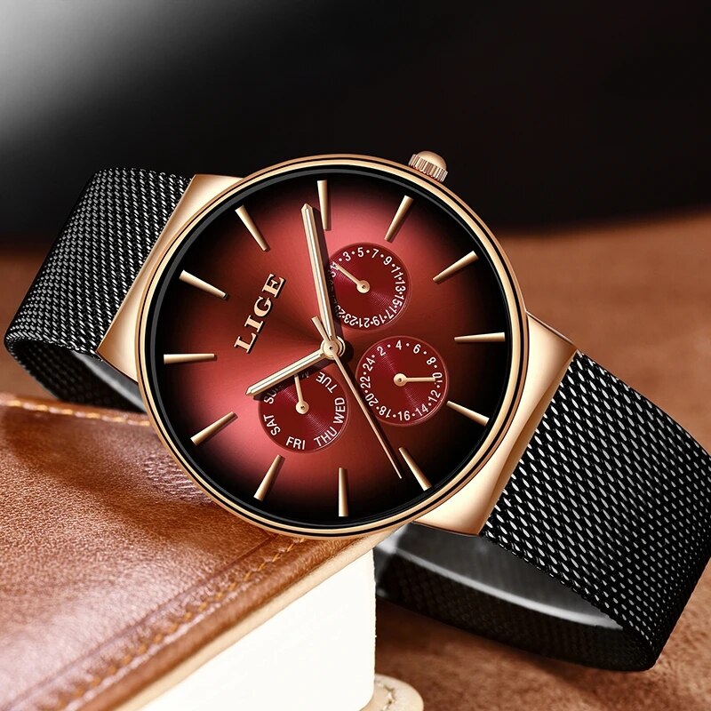 Novo LIGE Moda Mens Relógios T - Luxury Watch Low Price avaliação e preço