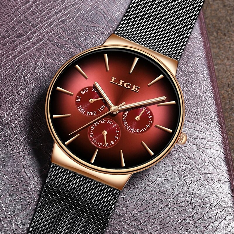 Novo LIGE Moda Mens Relógios T - Luxury Watch Low Price avaliação e preço